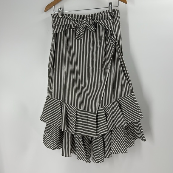 Worthington Dresses & Skirts - Worthington ruffle cotton blend skirt faux wrap flirty flouncy